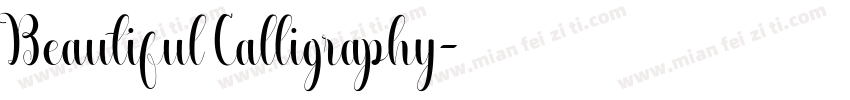 Beautiful Calligraphy字体转换